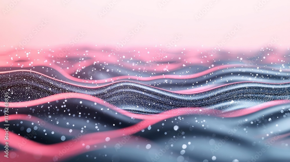 Poster splash abstract background concept. a serene view of abstract waves flowing gently in soft pink and 