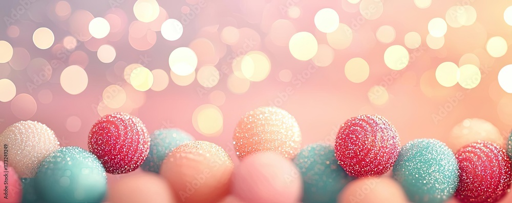 Poster splash abstract background concept. colorful decorative balls create a playful atmosphere with soft 