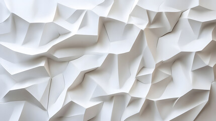 Fototapeta premium Abstract White Geometric Paper Texture Background