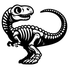 Dinosaur Skull Illustration.