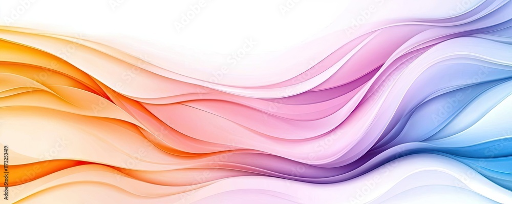 Aufkleber soft abstract background idea. a vibrant wave graphic with flowing colors, ideal for backgrounds or 