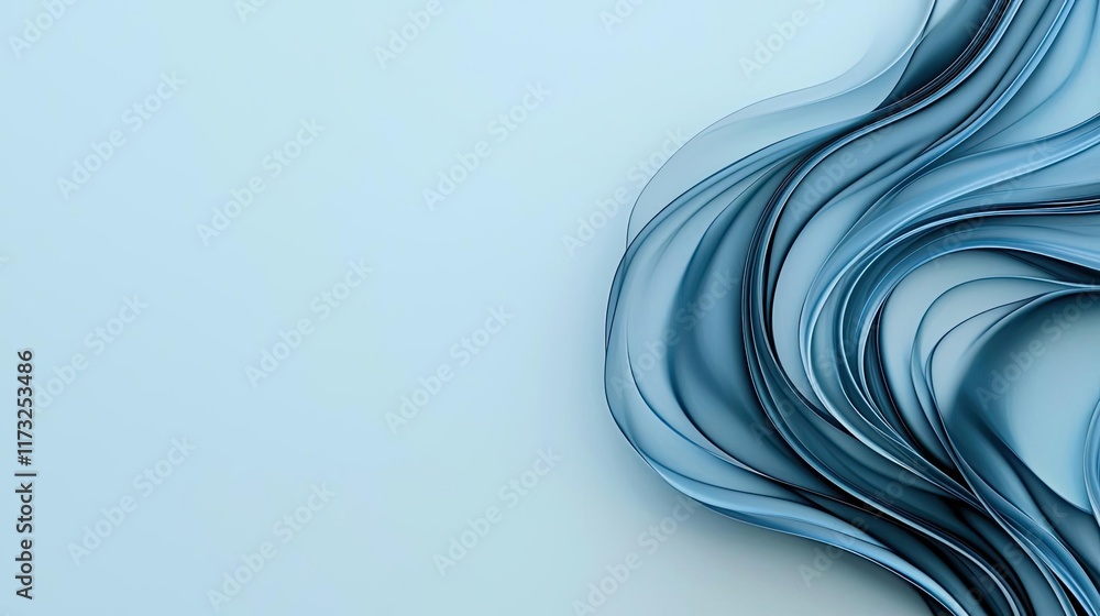 Poster smoke abstract background concept. abstract blue waves create a soothing and modern background desig