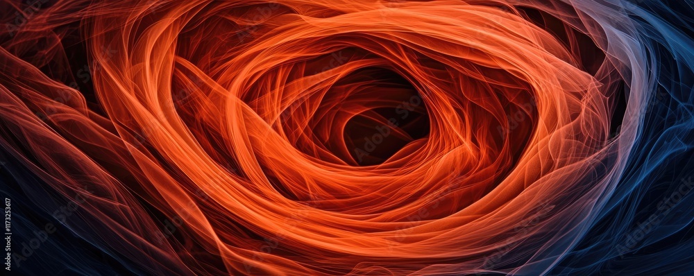 Poster Smoke abstract background concept. Abstract swirling patterns of red and blue hues creating a mesmerizing visual effect.