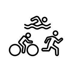 Triathlon Vector Icon