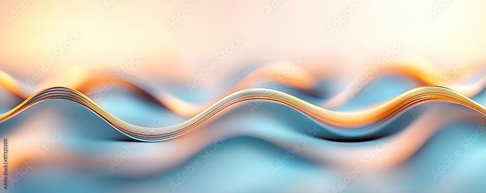 Poster soft abstract background idea. a mesmerizing wave pattern in soft pastel colors, evoking tranquility