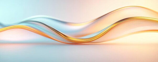 Obraz premium Soft abstract background idea. Abstract waves in soft colors create a tranquil and modern visual effect.
