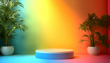 Obraz premium Composition with podium for your design and advertising