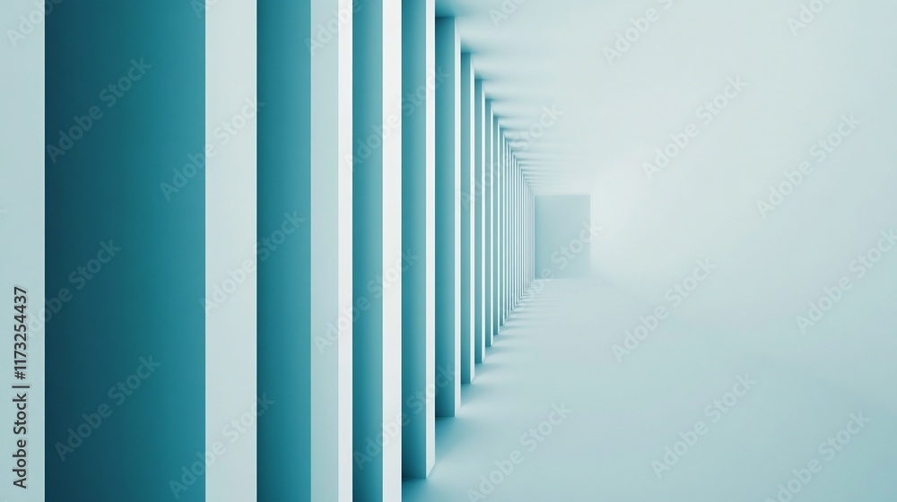 Aufkleber bright contemporary blue abstract background with dynamic lines creating ample copy space