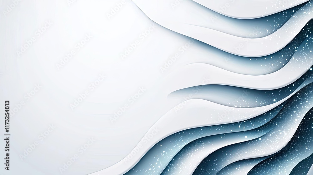Poster splash abstract background concept. elegant abstract blue waves on a minimalistic white background f