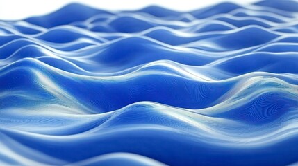 Abstract blue wavy surface texture.