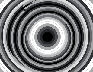 Obraz premium Abstract grayscale concentric circles design artwork