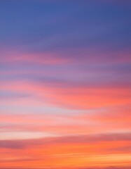 Obraz premium Serene Sunset Sky: A Symphony of Pastel Hues