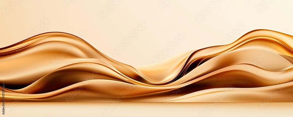 Aufkleber smoke abstract background concept. elegant flowing waves of gold and beige creating a soft, abstract