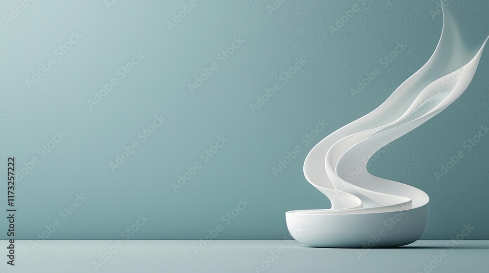 Poster smoke abstract background concept. stylish incense holder with smoke, creating a serene atmosphere i