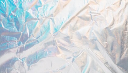 Abstract Iridescent Crinkled Foil Texture Background