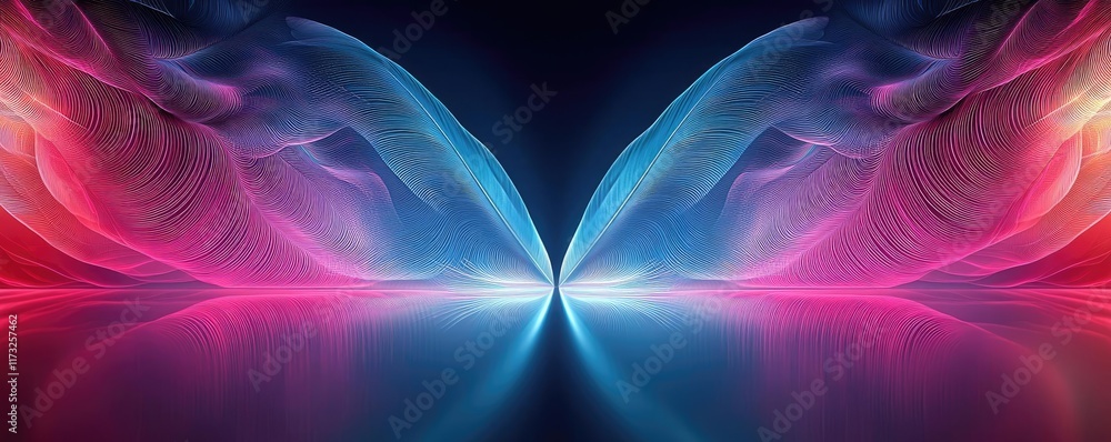 Poster feather abstract background idea. a captivating abstract design featuring vibrant colors and fluid s