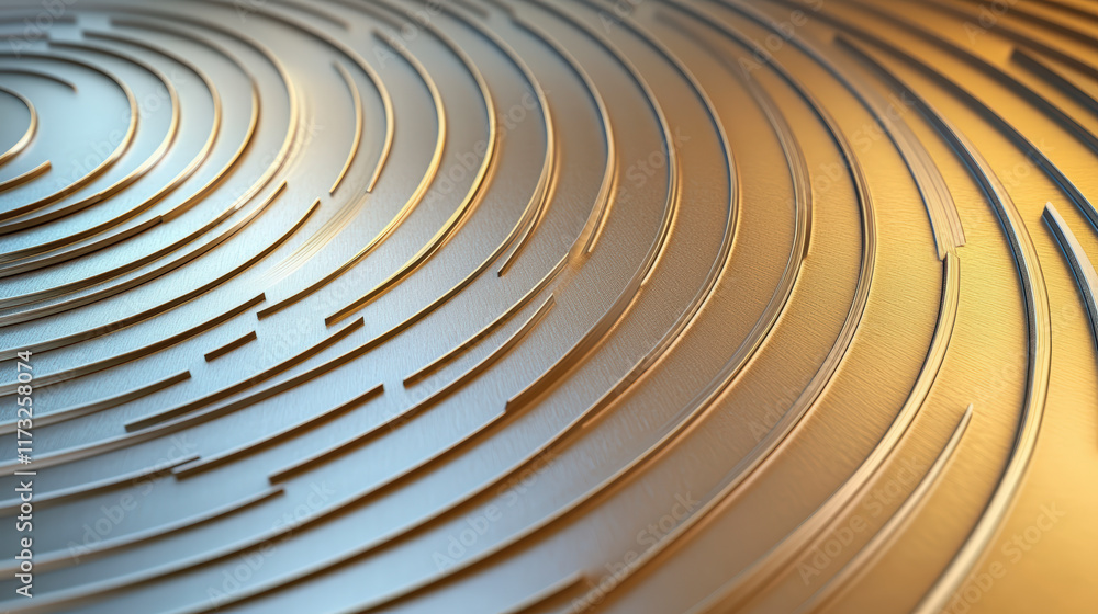 Poster mesmerizing abstract geometric pattern in gold tones, showcasing modern art design. perfect for addi