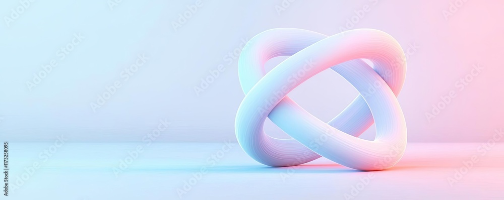 Poster soft abstract background idea. a colorful 3d abstract shape on a smooth surface, showcasing modern d
