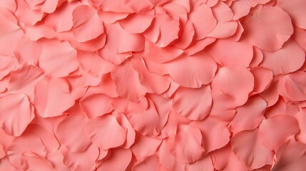 Delicate Floral Petals Spread Evenly Across Soft Pink Romantic Background