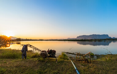 evening view of Phuphaman, Khonkaen, Thailand. for travel destination in Thailand.