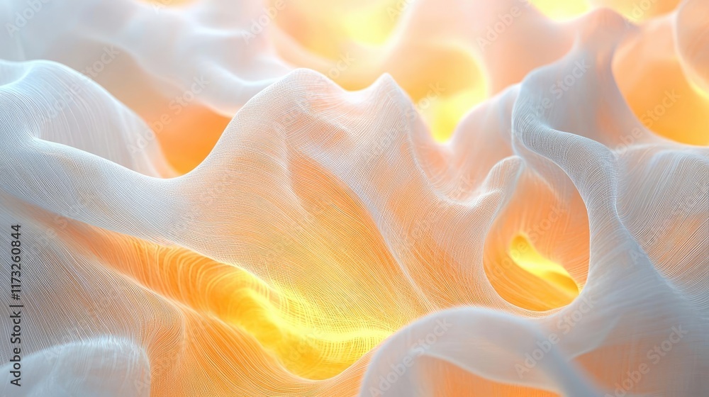 Aufkleber soft abstract background idea. an abstract exploration of organic shapes with luminous details and s