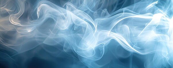 Smoke abstract background concept. Mysterious blue smoke swirling elegantly against a dark background, creating ethereal patterns.