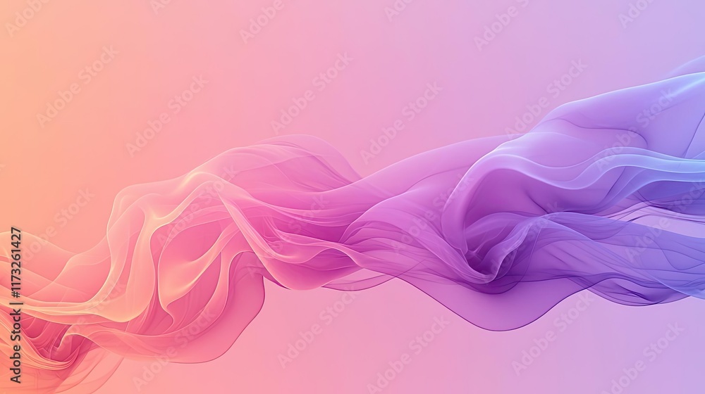 Aufkleber smoke abstract background concept. colorful abstract waves create a serene and ethereal atmosphere f