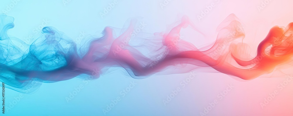 Poster smoke abstract background concept. a smooth blend of soft blue and pink smoke creating an artistic a