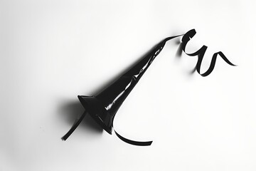 Fototapeta premium new year party horn silhouette