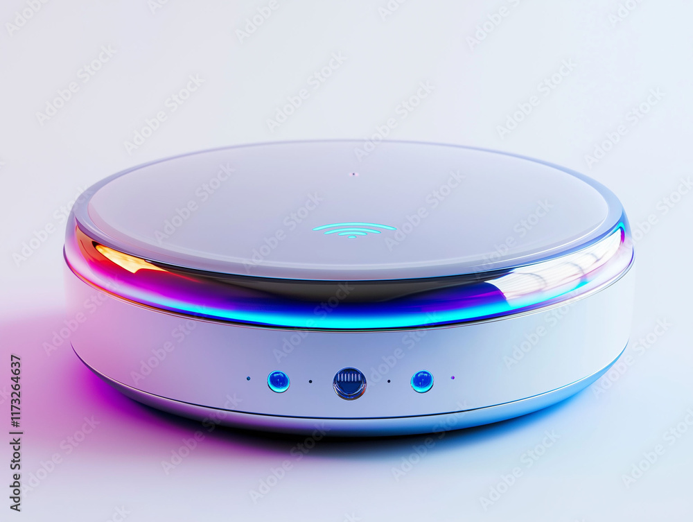 Poster wifi portable device range. portable 5g wi-fi device featuring signal icons for enhanced connectivit