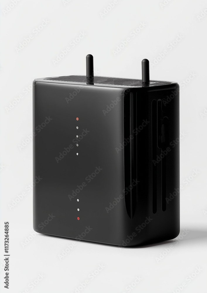 Poster wifi portable device range. portable wi-fi device with three antennas for enhanced connectivity and 