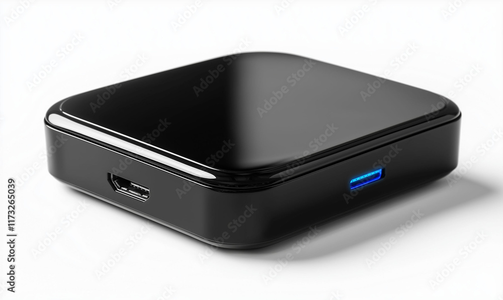 Poster wifi portable device range. sleek black portable wi-fi extender with a glowing feature for enhanced 