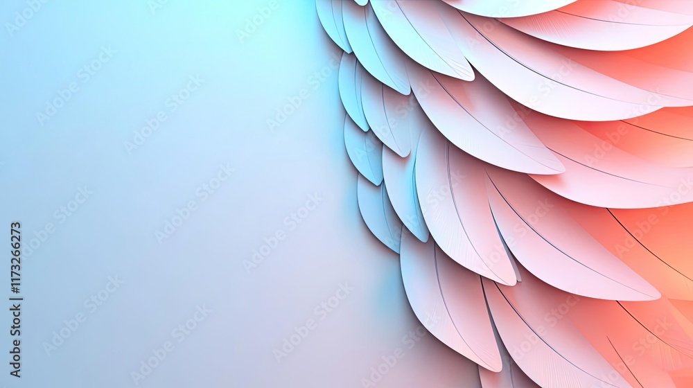 Poster feather abstract background idea. abstract colorful design with layered shapes, perfect for backgrou