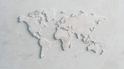 World Map with Animated Weather Patterns and News Banners