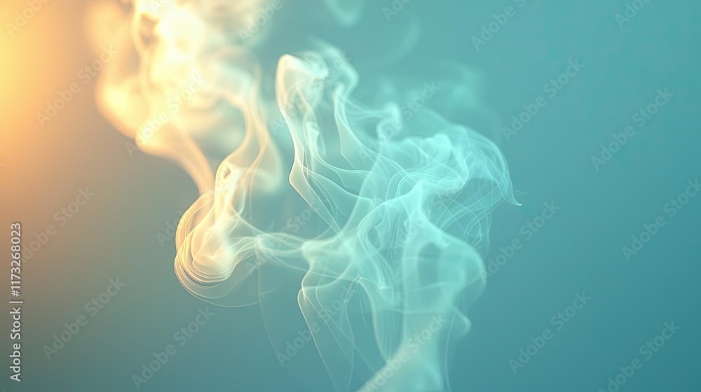 Aufkleber smoke abstract background concept. soft, abstract smoke wisps with a gentle color gradient in warm a