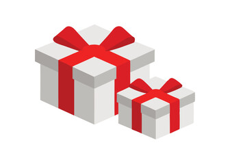 Gift box vector with white background