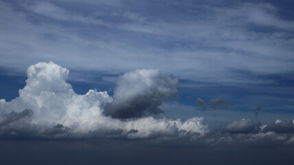 dark clouds at the sky