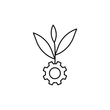 Nature Gear Outline icon