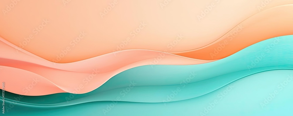Poster soft abstract background idea. soft, flowing abstract waves in pastel colors create a calm, serene a