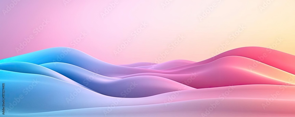 Poster soft abstract background idea. abstract waves in soothing colors create a stylish and modern design 