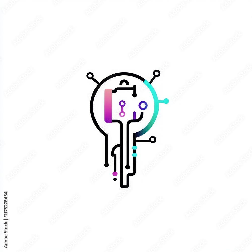 Poster abstract lightbulb circuit design representing innovation