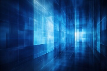 Dynamic blue abstract technology background digital space graphic design futuristic environment wide-angle view innovation concept