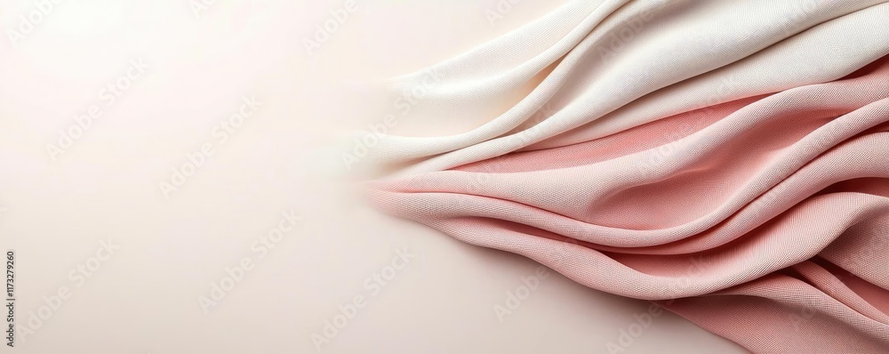 Poster soft abstract background idea. elegant draping fabric in soft pastel colors creates a serene and cal