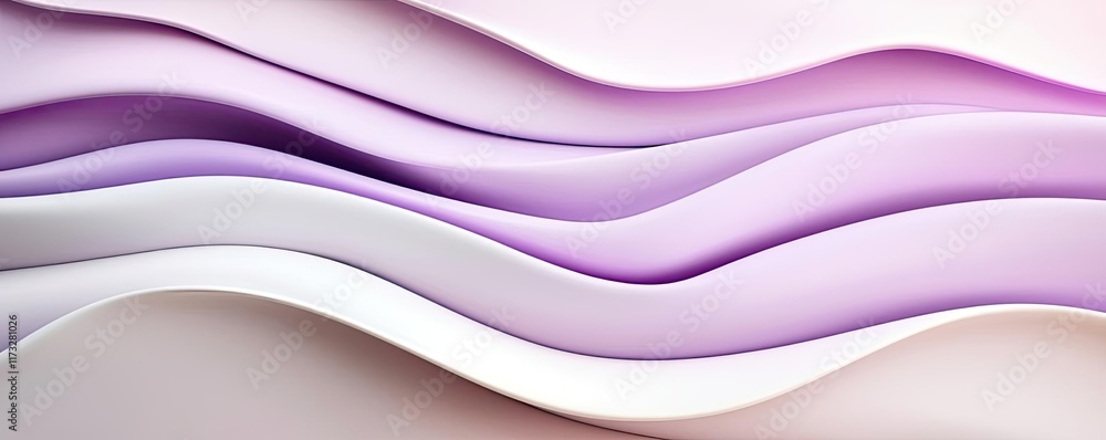 Poster soft abstract background idea. abstract waves in varying shades of purple create a serene and modern
