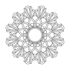 Mandala Coloring Book Designs Flower Ornaments