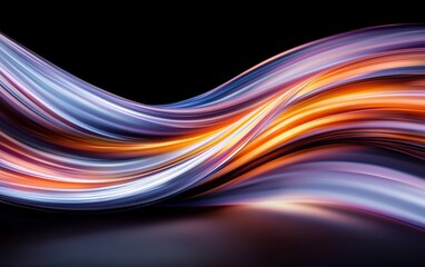 Abstract Swirling Light Trails Dynamic Energy Vibrant Color Flow Motion Blur Effect