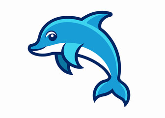 Obraz premium dolphin isolated on white background