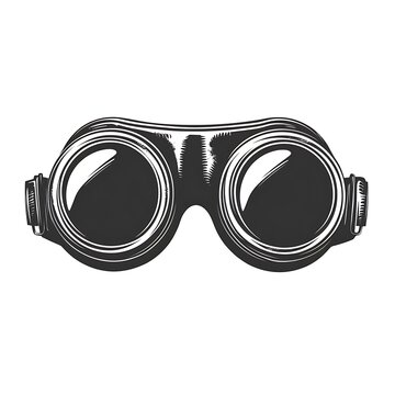 Black goggles drawing.