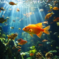 Aquatic animals in fish tanks need enough space to swim for good health.
