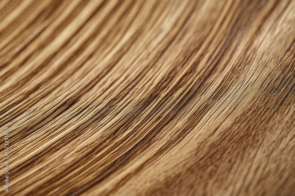 Poster close-up of wood grain with curved lines, showing texture and color variations.